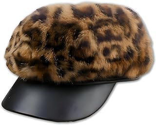 قناع ليوبارد - قبعة فاخرة بطبعة جلد الفهد مقترنة بقناع جلدي أسود قوي، جزء داخلي جيد التهوية، بقع بنية متناثرة، إغلاق آمن، أناقة حضرية متعددة الاستخدامات لجميع الفصول.