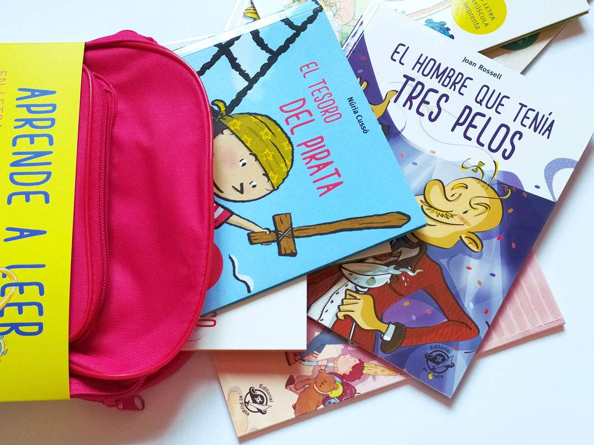 Cuentos para aprender a leer en letra MAYÚSCULA y de imprenta: 9 cuentos infantiles con una mochila de regalo: 10