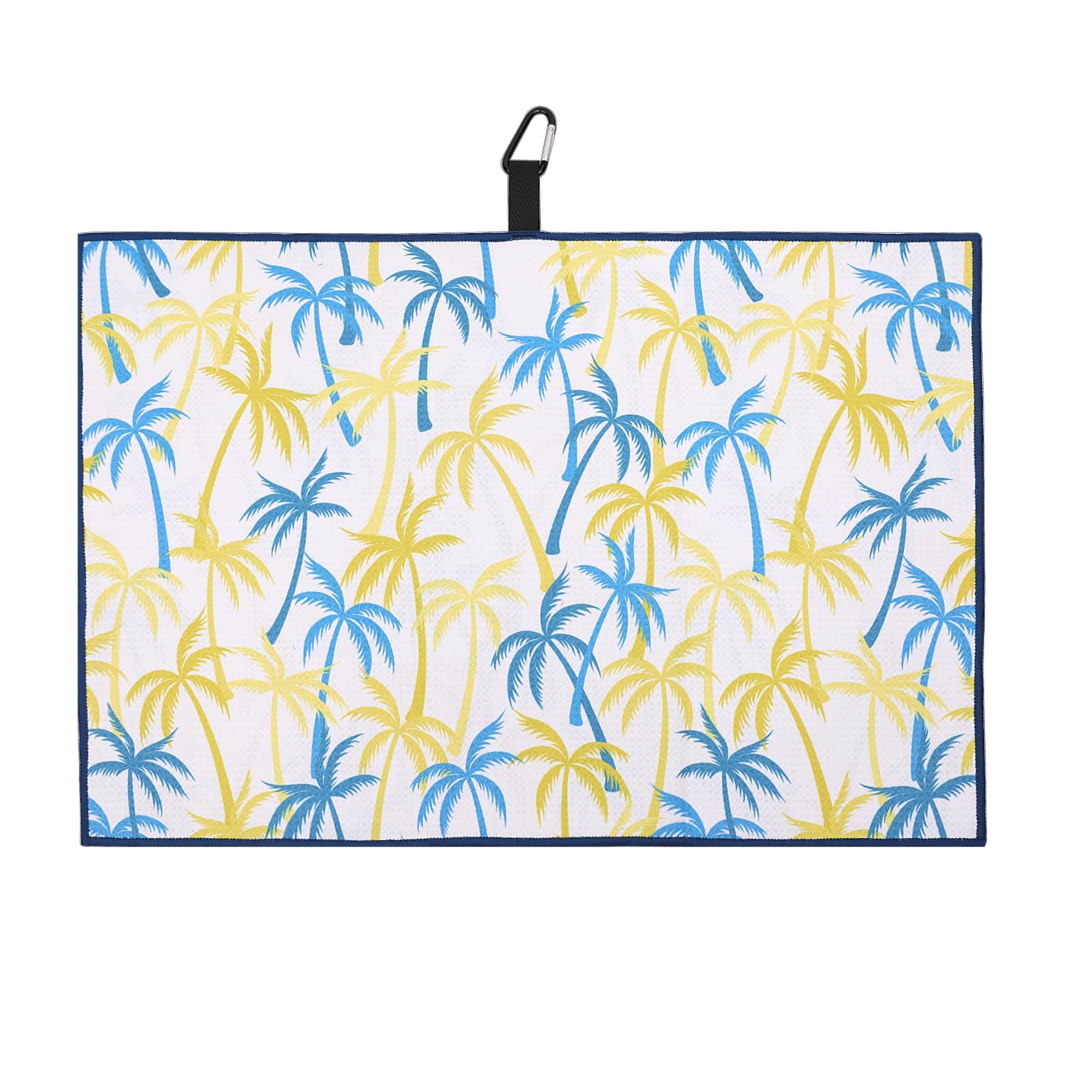 Serviette de golf haut de gamme en microfibre gaufrée design palmiers