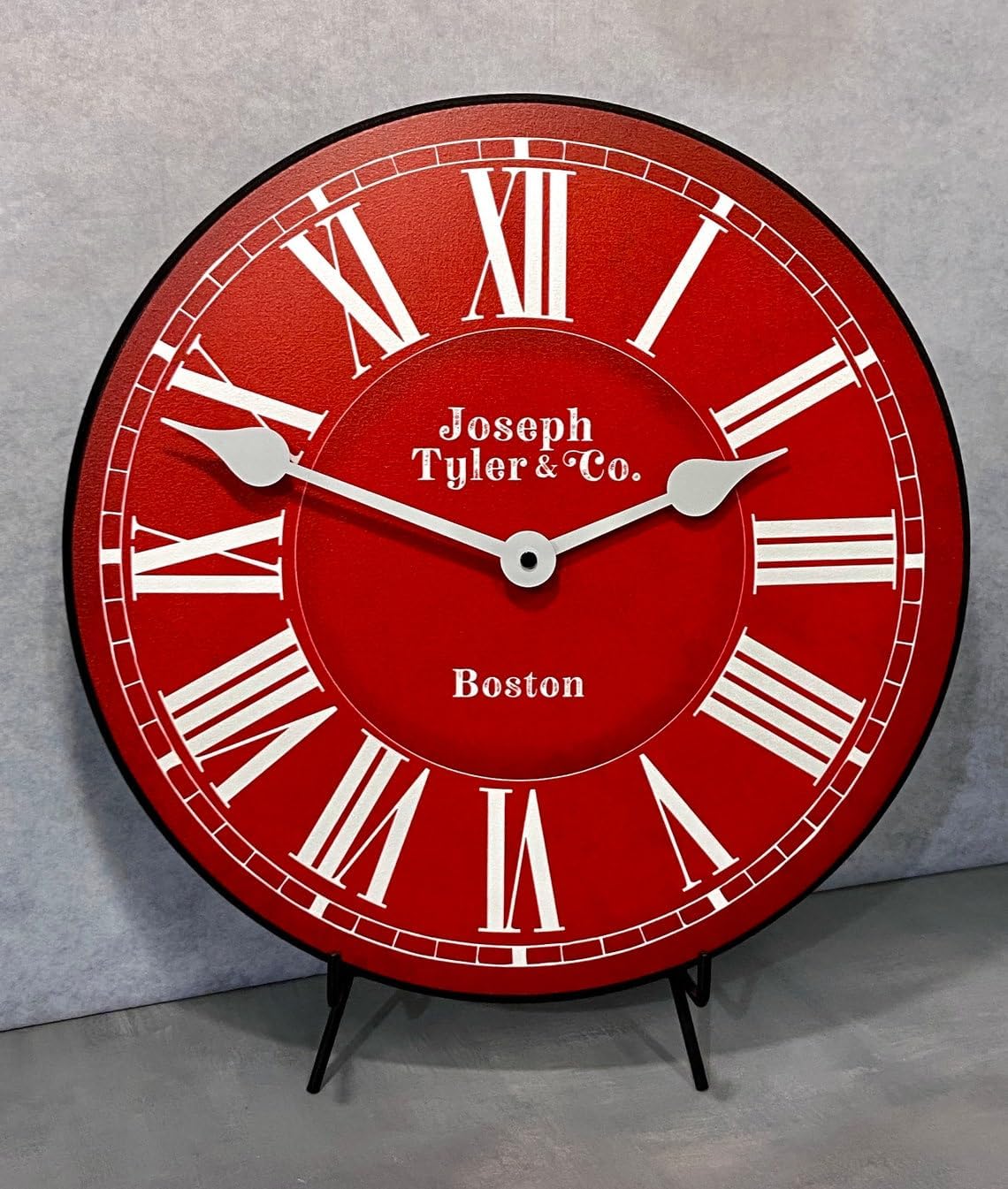 Classic Red Wall Clock | Ultra Quiet Quartz Mechanism | Hand Made in USA Beautiful Crisp Lasting Color | Comes in 8 Sizes | 10-Inch