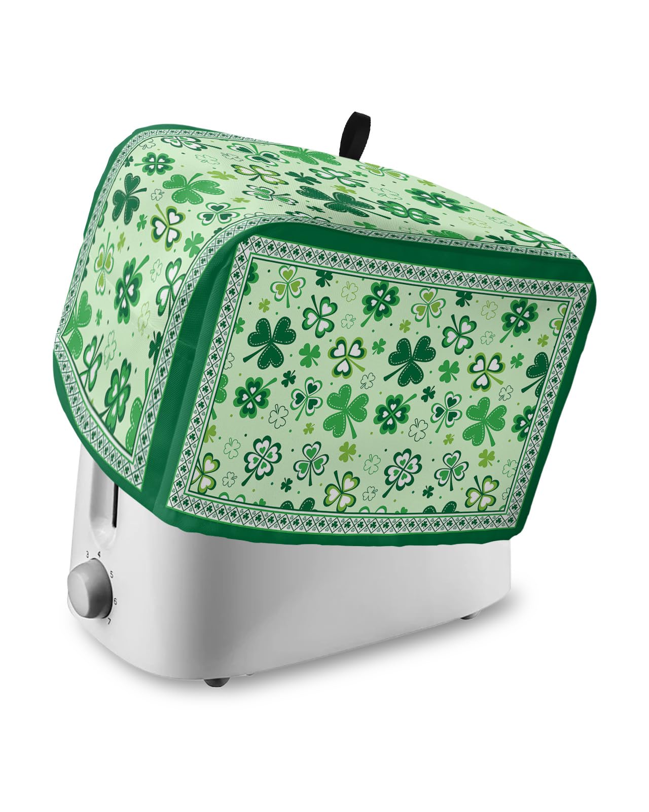 Psesaysky 4-Slice Toaster Cover With Top Hook - Clover Design, Kitchen Appliance Dust Cover For St. Patrick's Day