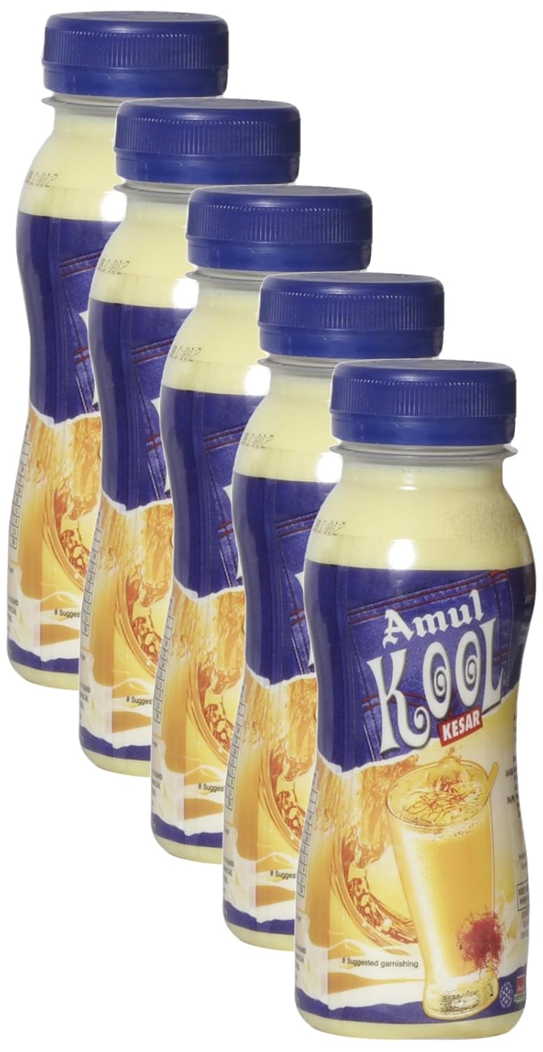 Spar Combo - Amul Kool - Kesar, 200ml (Pack of 5) Promo Pack