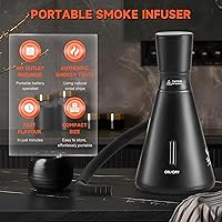 Vista 3 de Elegante kit de ahumador de cócteles – Pistola completa para ahumar bebidas de whisky con 8 sabores de virutas de madera, cúpula y accesorios, añade