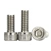 10PCS M101.25 202530354050607080 M10 Stainless Steel Fine Thread Hex Hexagon Socket Cap Head Screw Pitch 1.25mmM10x30
