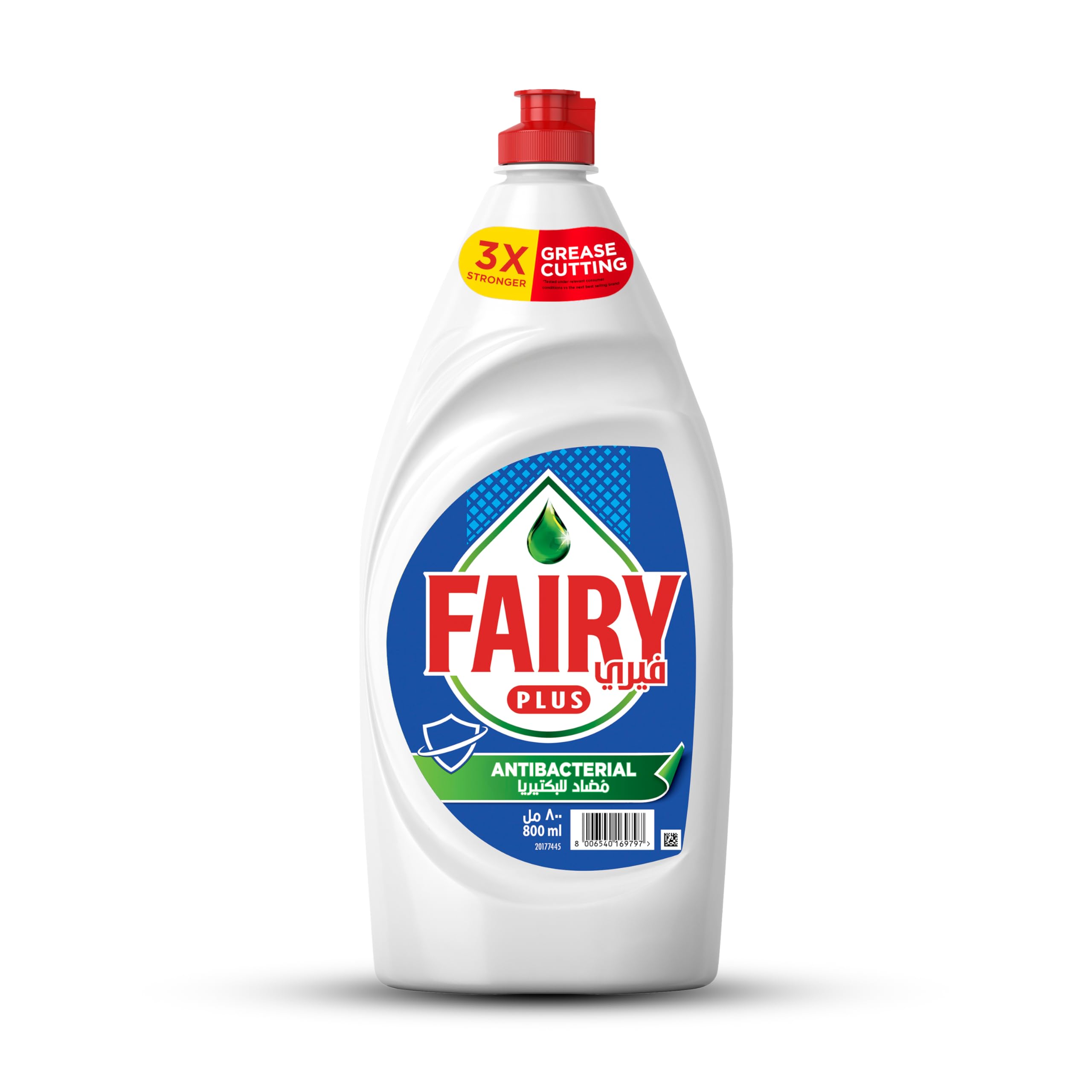 Plus Antibacterial Dishwashing Liquid Soap, With Alternative Power To Bleach, 800ml