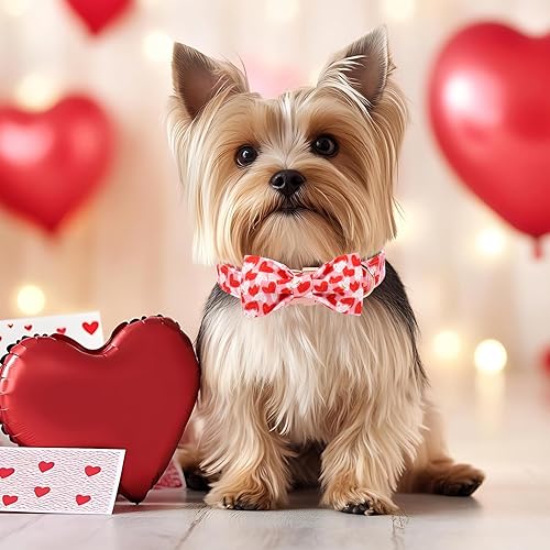 Miniatura 249 de Collar de perro con bandera estadounidense con pajarita, collar patriótico para perros pequeños, medianos y grandes, talla XS