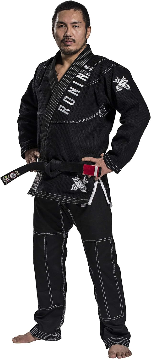 Ronin Brand Imperial BJJ Gi, 480gsm Gold Weave, Black Jiu Jitsu Kimono
