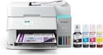Imprimante couleur tout-en-un sans cartouche Epson EcoTank ET-3943 sans fil avec jusqu'à 3 ans d'encre, réservoirs rechargeables, parfaite pour le bureau à domicile, 17 PPM, Écran couleur 2,4", Chargeur automatique de documents – Blanc
