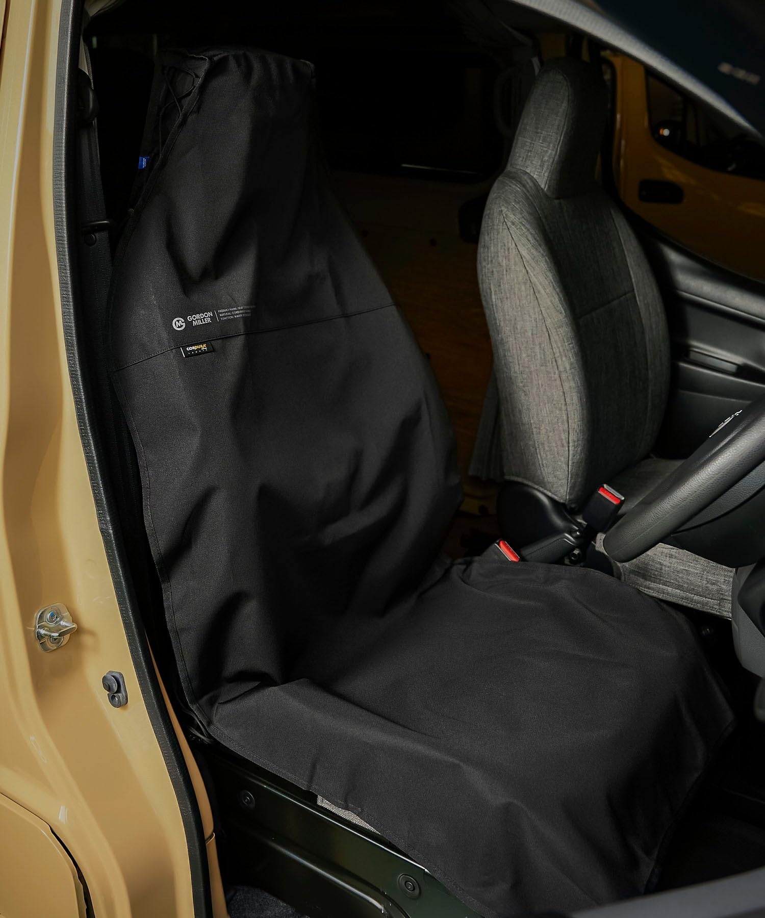 Gordon Miller 車 シートカバーセット 、バイザーカバー　ブラック ゴードンミラー(GORDON MILLER) コーデュラ フロント シートカバー
