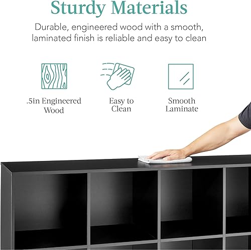 Miniatura 70 de Best Choice Products - Organizador de almacenamiento de 6 cubos, apertura de 13.5 pulgadas, estantería, estante de exhibición, personalizable con 3