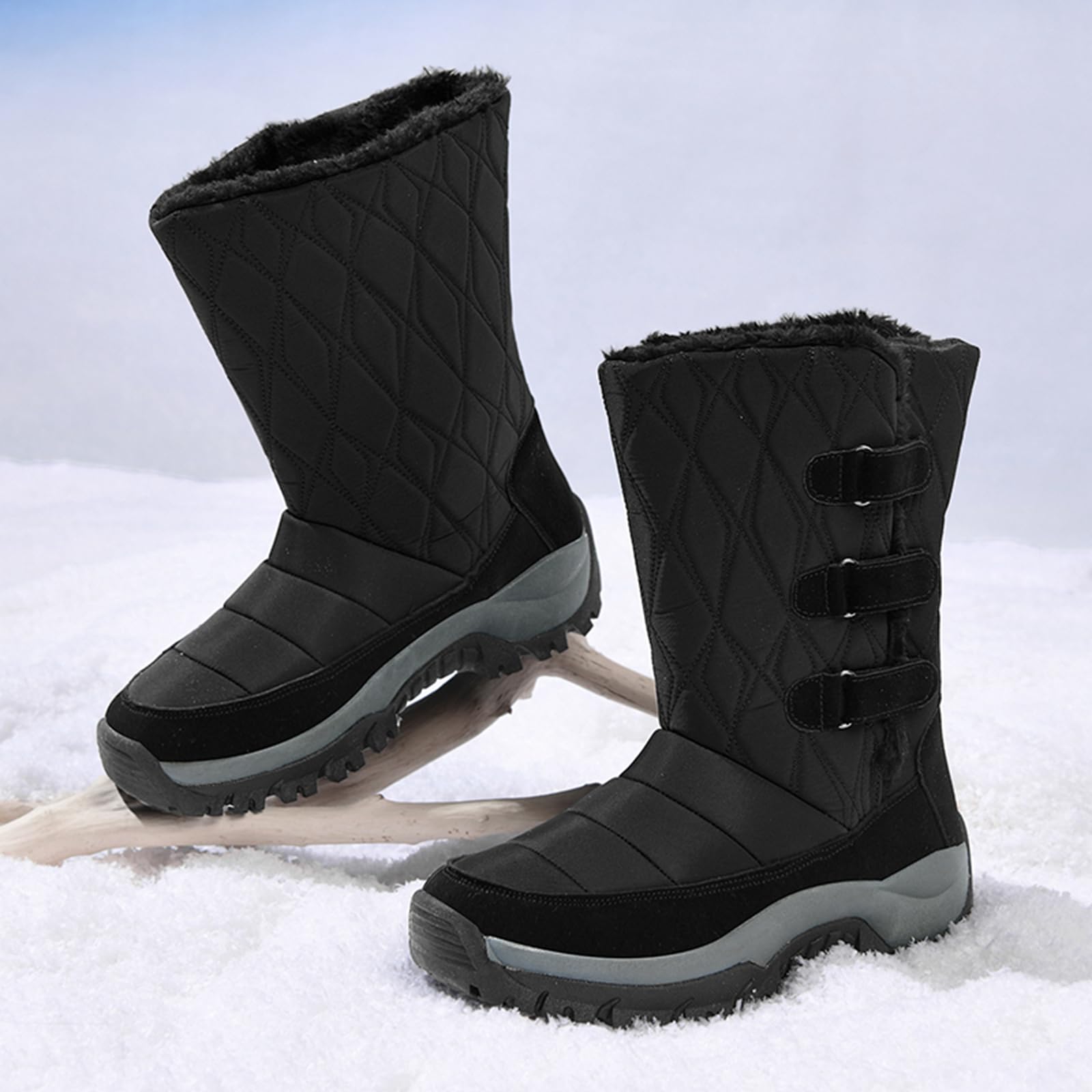 Onewus Moda damska outdoorowe śniegowce z zapięciem na klamrę na zimną pogodę