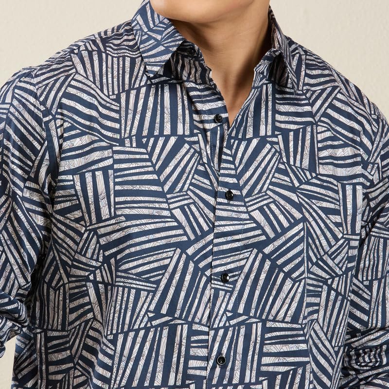 Image of MARK & ALBERT Men's Slim Fit Cotton Formal Shirt