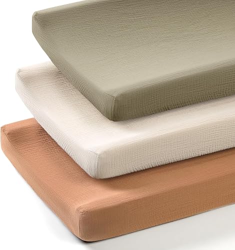 lulumoon Muslin Changing Pad Cover: 32x16 Fit Standard Rectangle Pad
