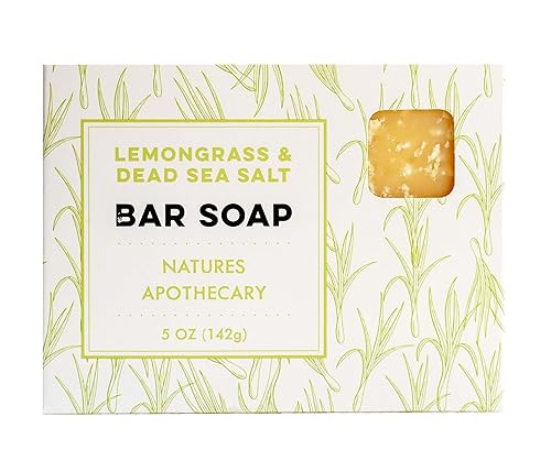 Dayspa Body Basics Lemongrass & Dead Sea Salt Premium - Jabón de castilla procesado en frío, ecológico, vegano, hipoalergénico, totalmente natural,