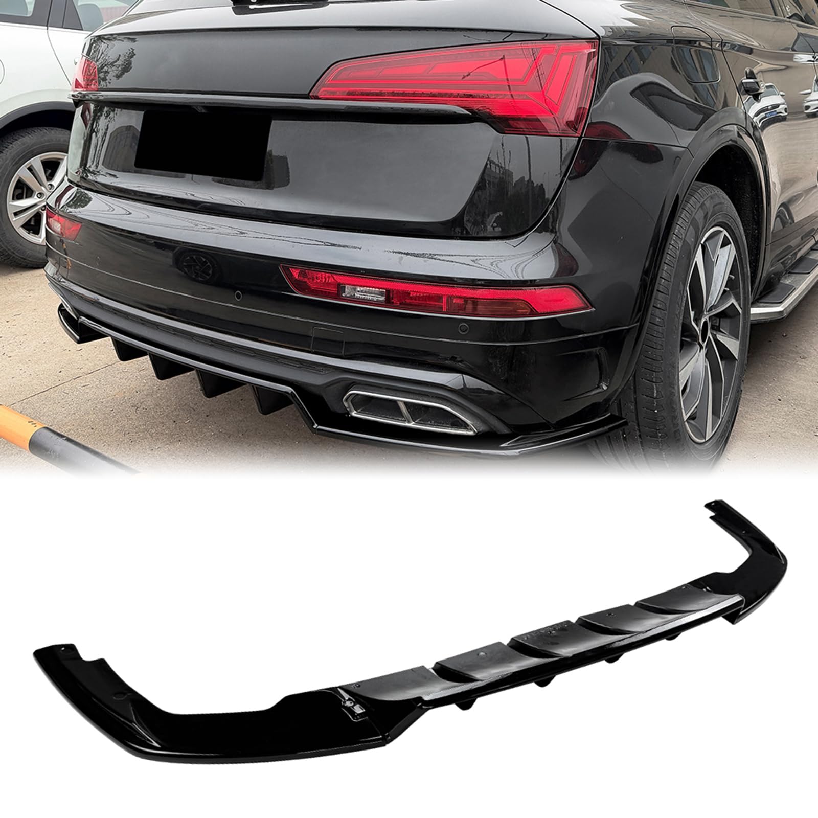 Difusor de parachoques trasero para Audi Q5 FY Sline 2021-2024 2023
