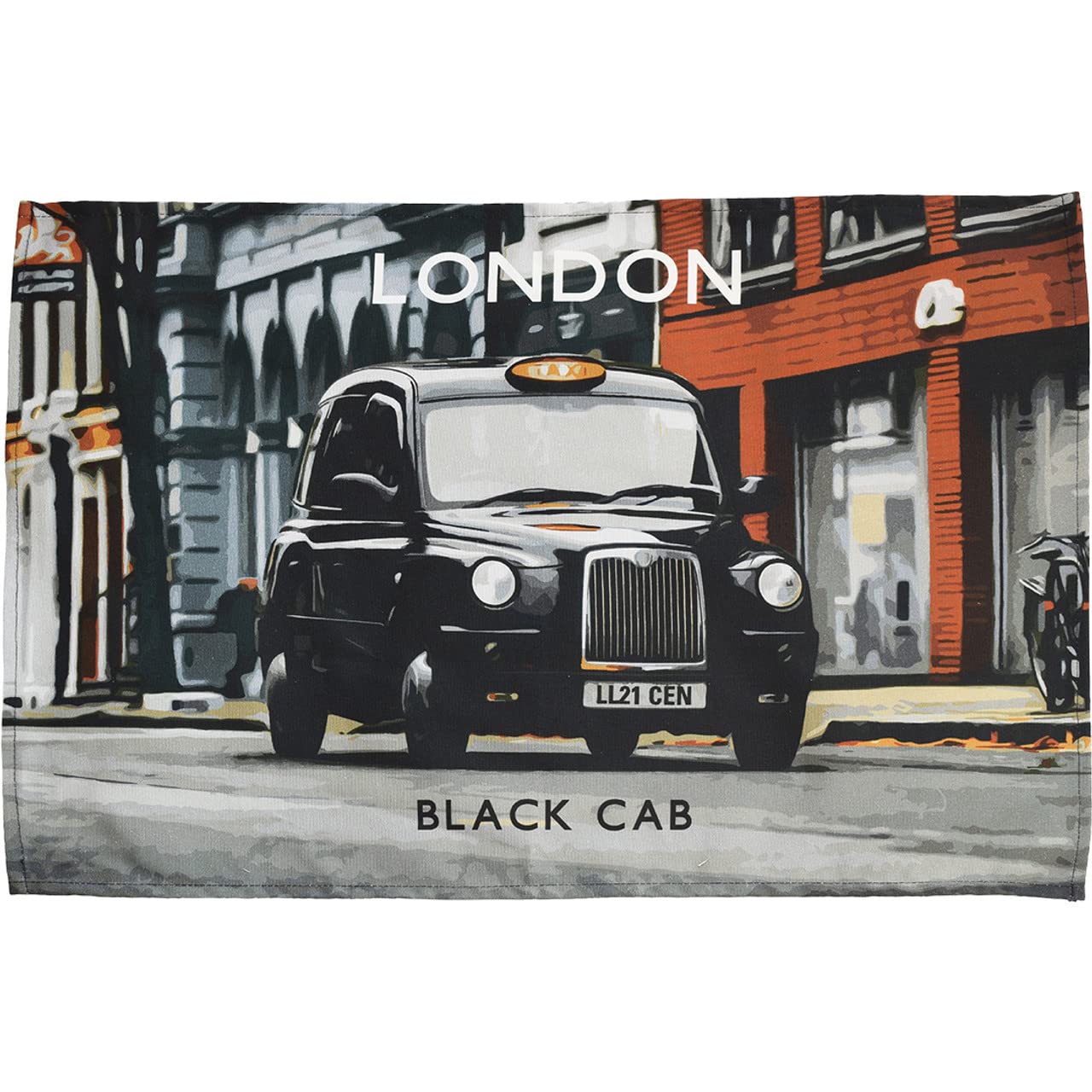 Town Towels Black Cab - London Taxi Tea Towel