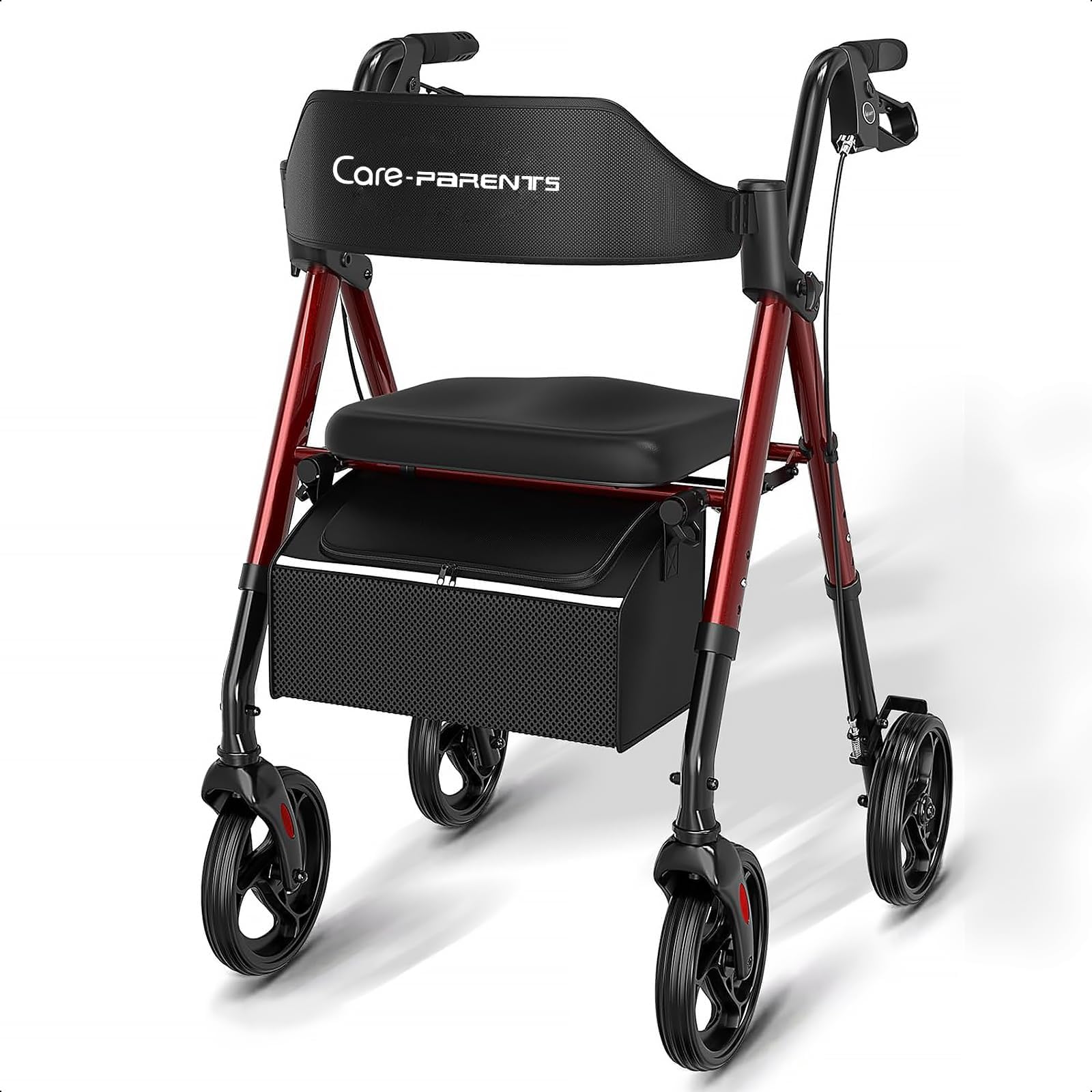 シルバーカー Amazon | Care-Parents 歩行器 高齢者用 シルバーカー 四輪 1台3役