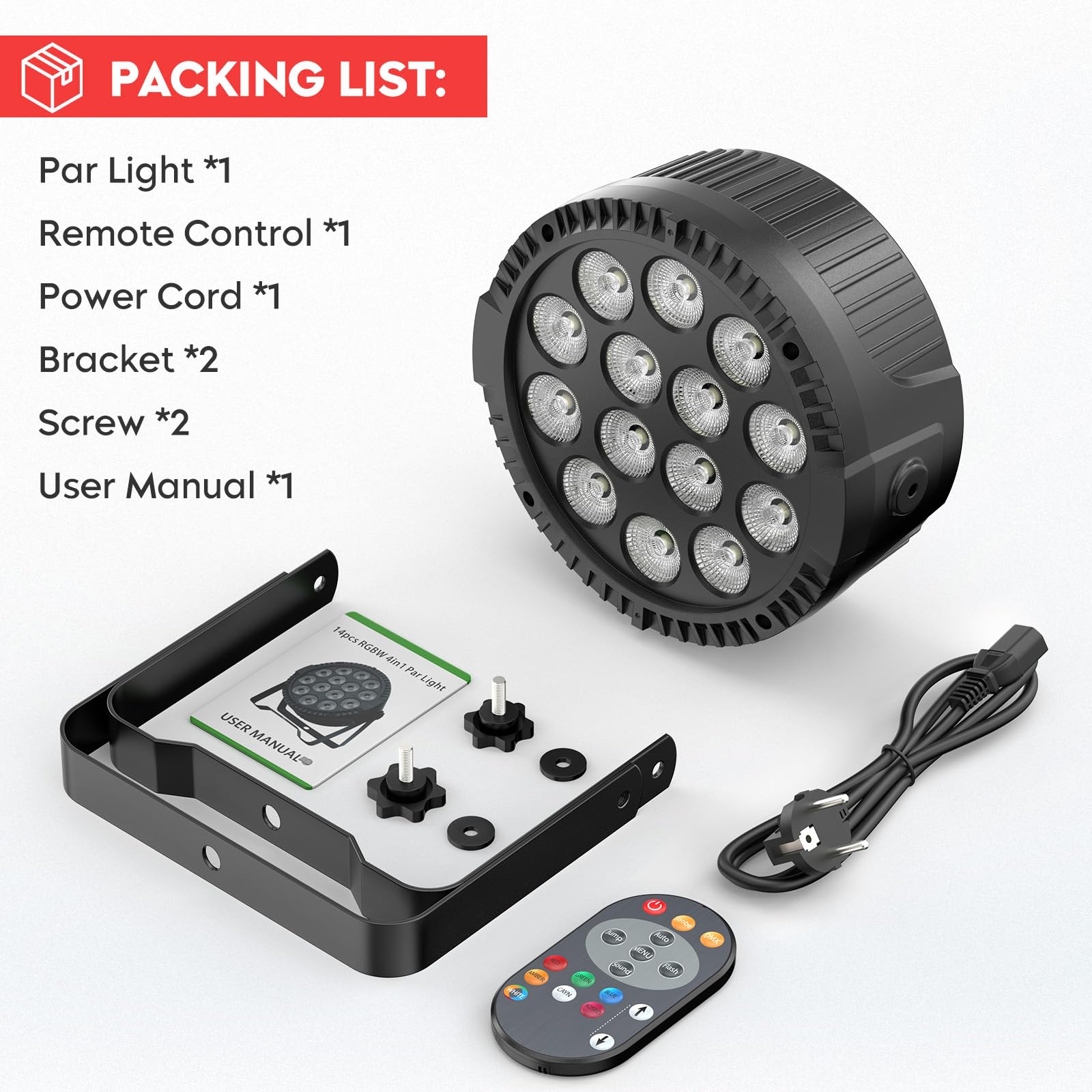 8PCS 84W Projecteur PAR LED RGBW Lumière avec télécommande, sac, console DMX et câble, éclairage de scène pour DJ, fêtes, mariages, festivals, clubs, Noël Halloween