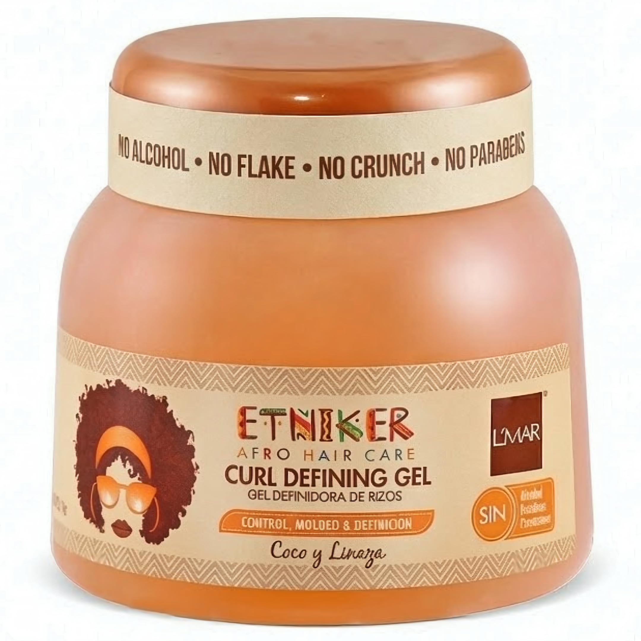 Etniker, Curl Defining Gel, Hair gel for curls, Curl gel for wavy hair. Salon Level control 10.5 Oz