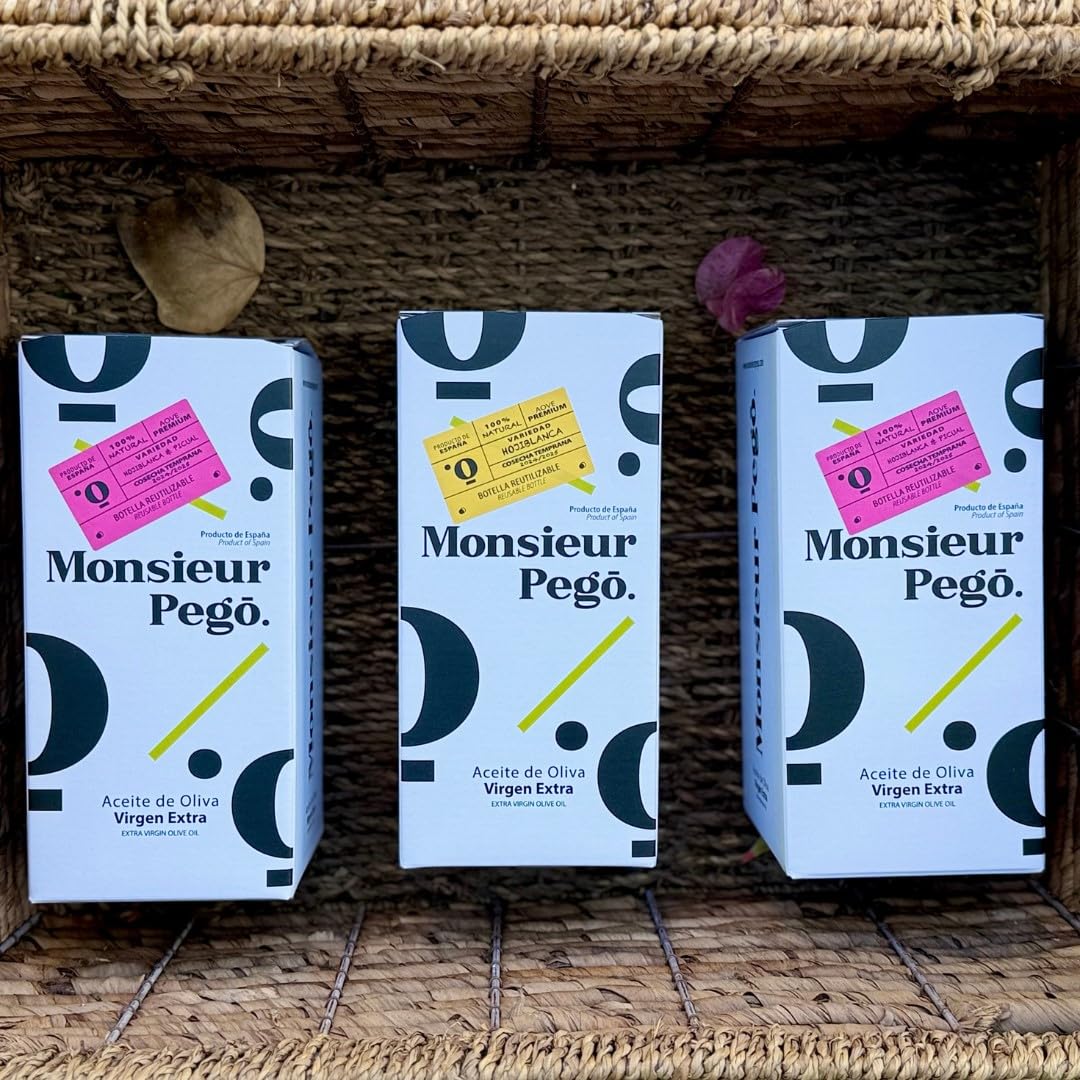 Monsieur Pegó | Oliwa z oliwek z pierwszego tłoczenia z oliwek - Butelka ceramiczna 250 ml.