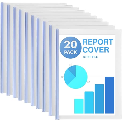 Plastic Strip File Folder - A4 - Pack of 20