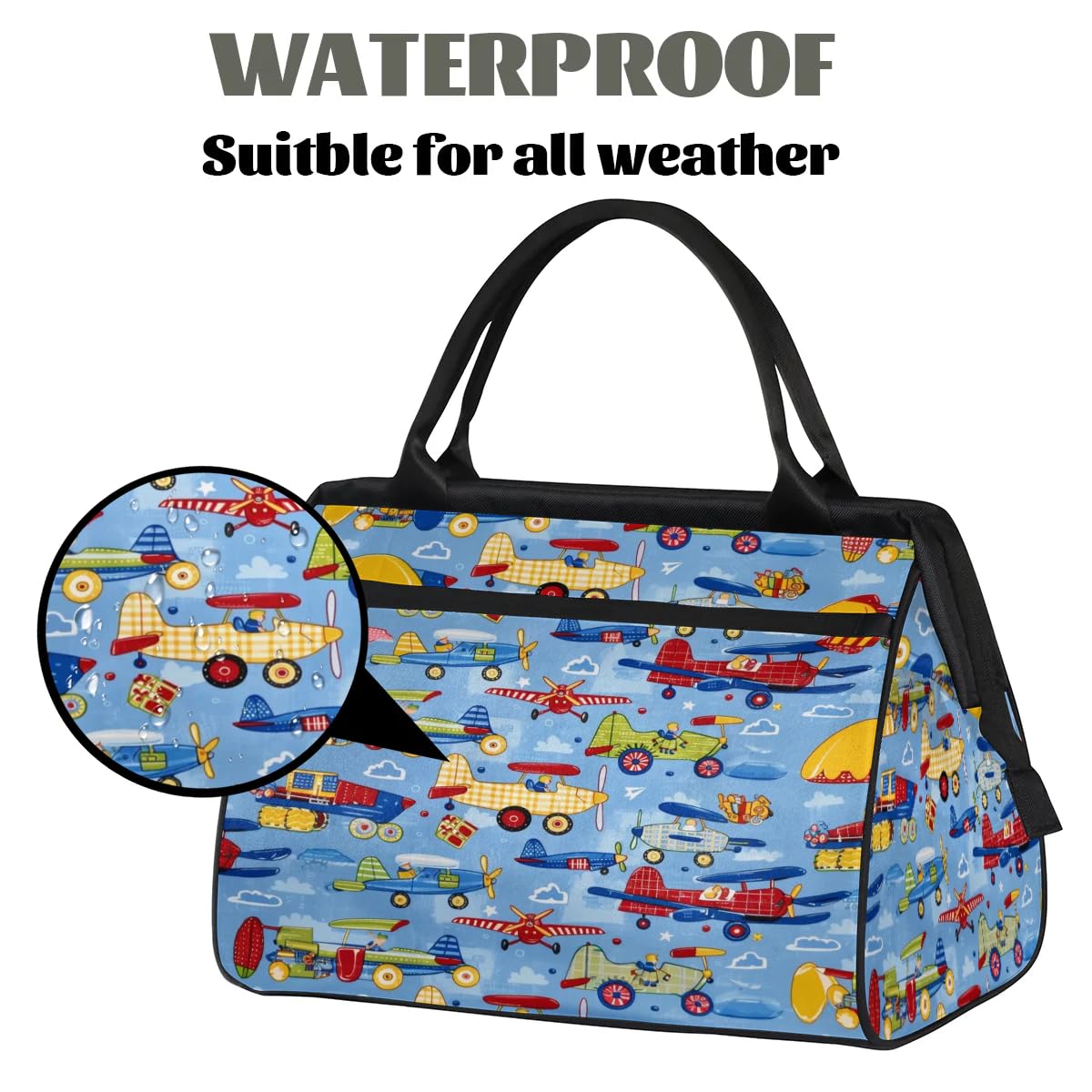 Flugzeug-Reisetasche für Damen, Herren, Kinder, Jungen, Mädchen, Wochenende, Übernachtung, 24 l, Reisetasche, Kabinentasche für Sport, Fitnessstudio, Yoga, farbe, Big, Taschen-Organizer