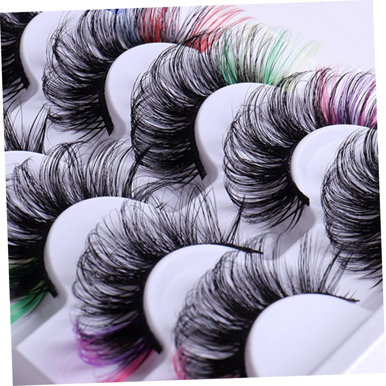 Housoutil 35paia Colorate Arricciate Per Halloween e Cosplay Multi-colore Naturale Facili Applicare Per Feste