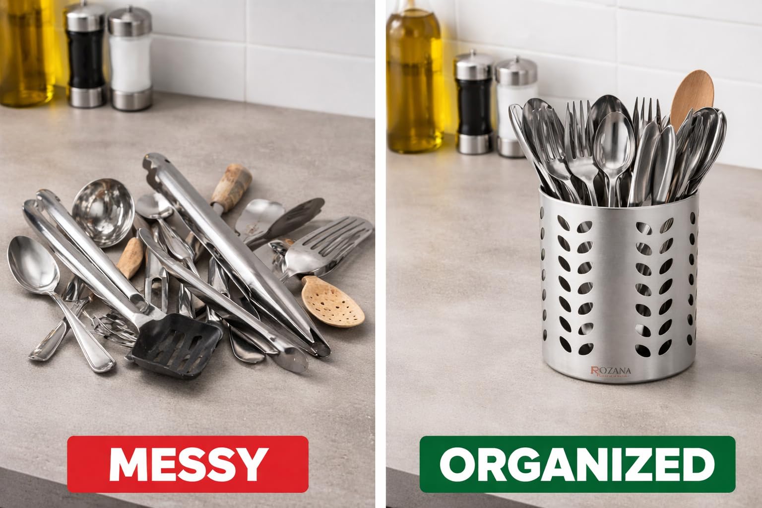 Stainless Steel Cutlery Set with Holder - FREE SHIPPING -3