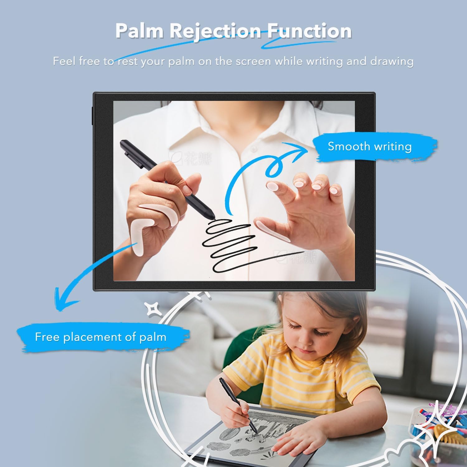 Geniatech Noter Plus Offical Stylus Pen with Built-in Eraser, No Need to Charge, 4096 Levels of Pressure Sensitivity, Compatible with Kloudnote Series Include Mini 9.7", S 10.1" and Slim 10.3"