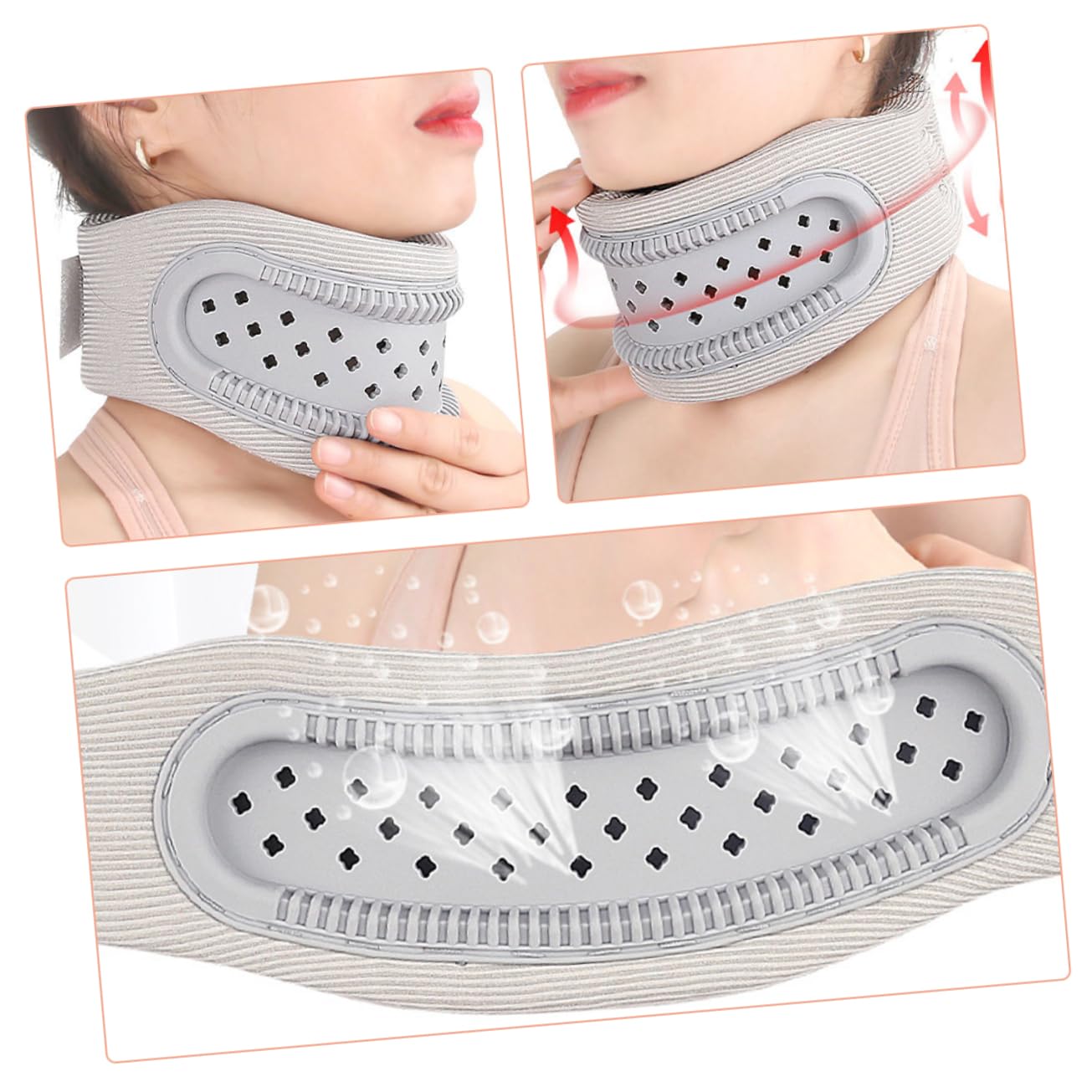 minkissy 3st Zervikales Zuggerät Weicher Kragen Halskrause Stütze Für Den Hals Halskrause Für Den Haushalt Nackenfixierung Gebärmutterhalsschutz Halsband Diamant Reisen Schutzausrüstung