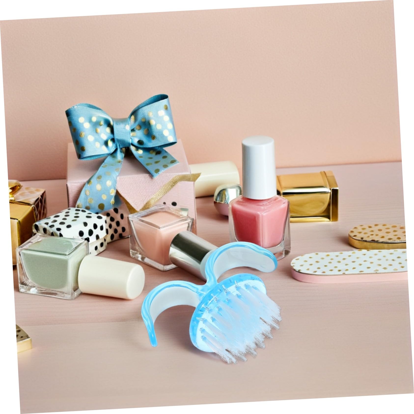 Mikinona 8 Piezas Cepillos de Uñas con Mango Cepillos de Polvo de Uñas de Plástico Resistente Cerdas Suaves para Limpieza Precisa de Manicura Casa y Salón Diseño Compacto Portátil