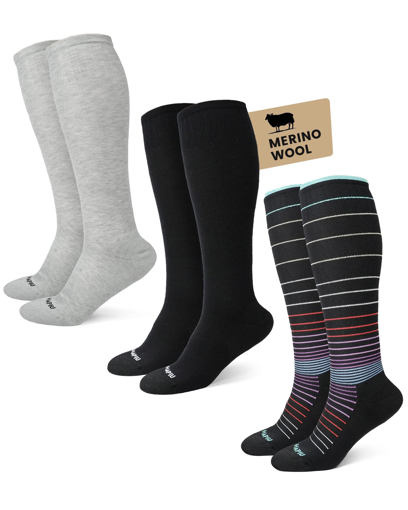 HAPIU Merino Wool Compression Socks