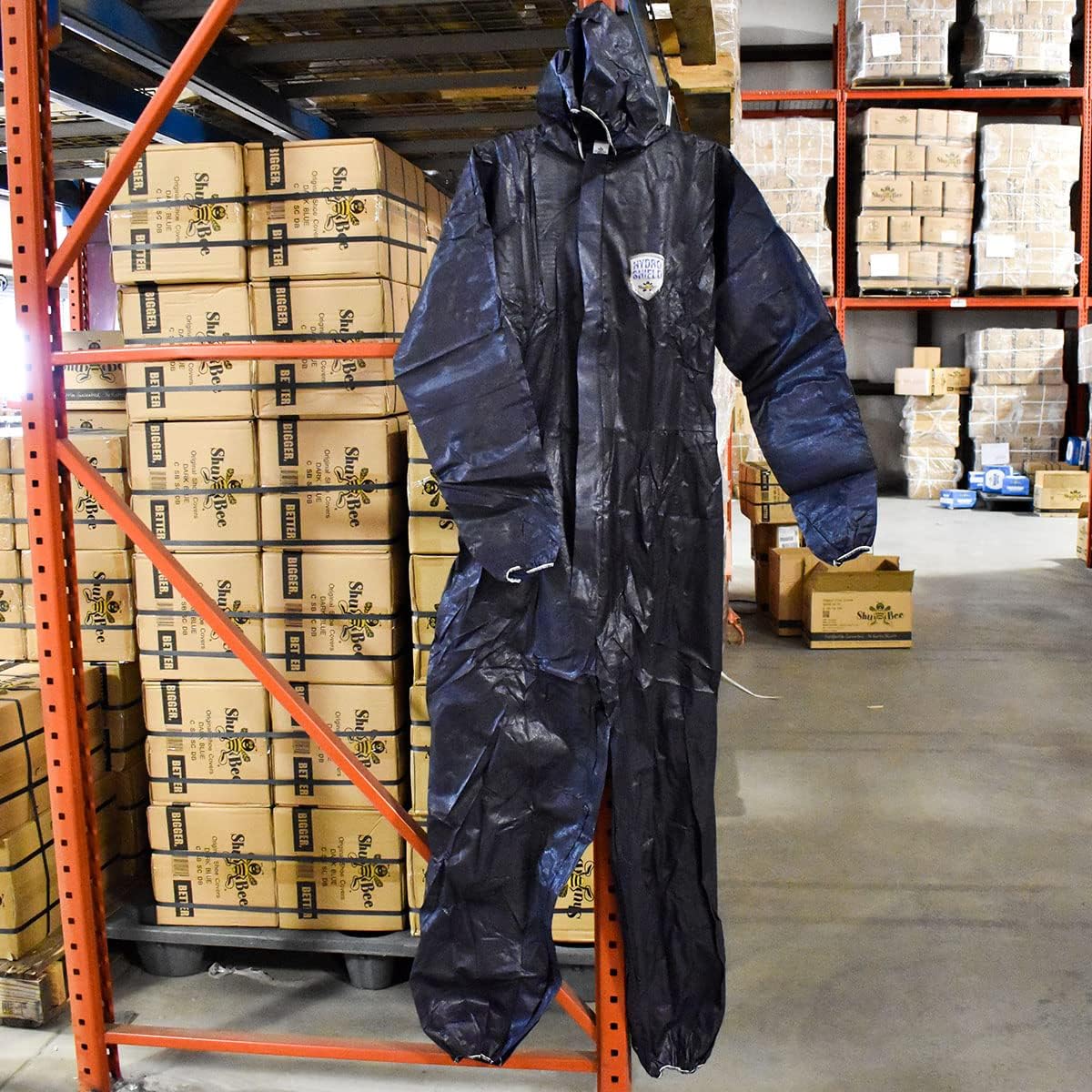 ShuBee HydroShield Waterproof Hooded Coverall, Heavy-Duty, Gator Tooth Zipper Protection from Dry Particles & Liquid Splash - Image 4