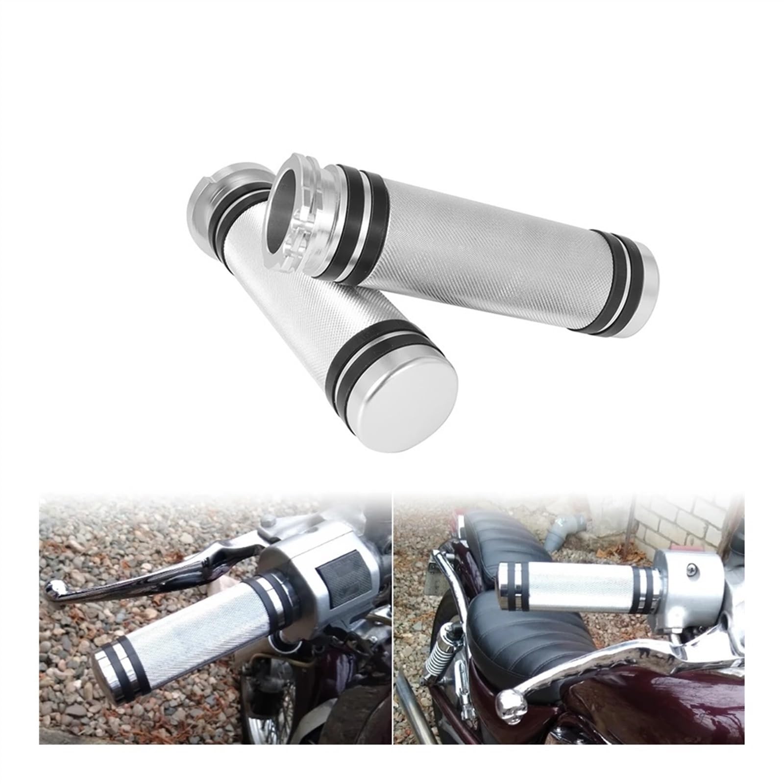 Moto 25 Millimetri 1 "Maniglia Nero CNC Manopole Per Har&ley Touring Sportster Dyna Softail SuperLow Fat Boy Breakout FLHX FLHR Manopole manubrio
