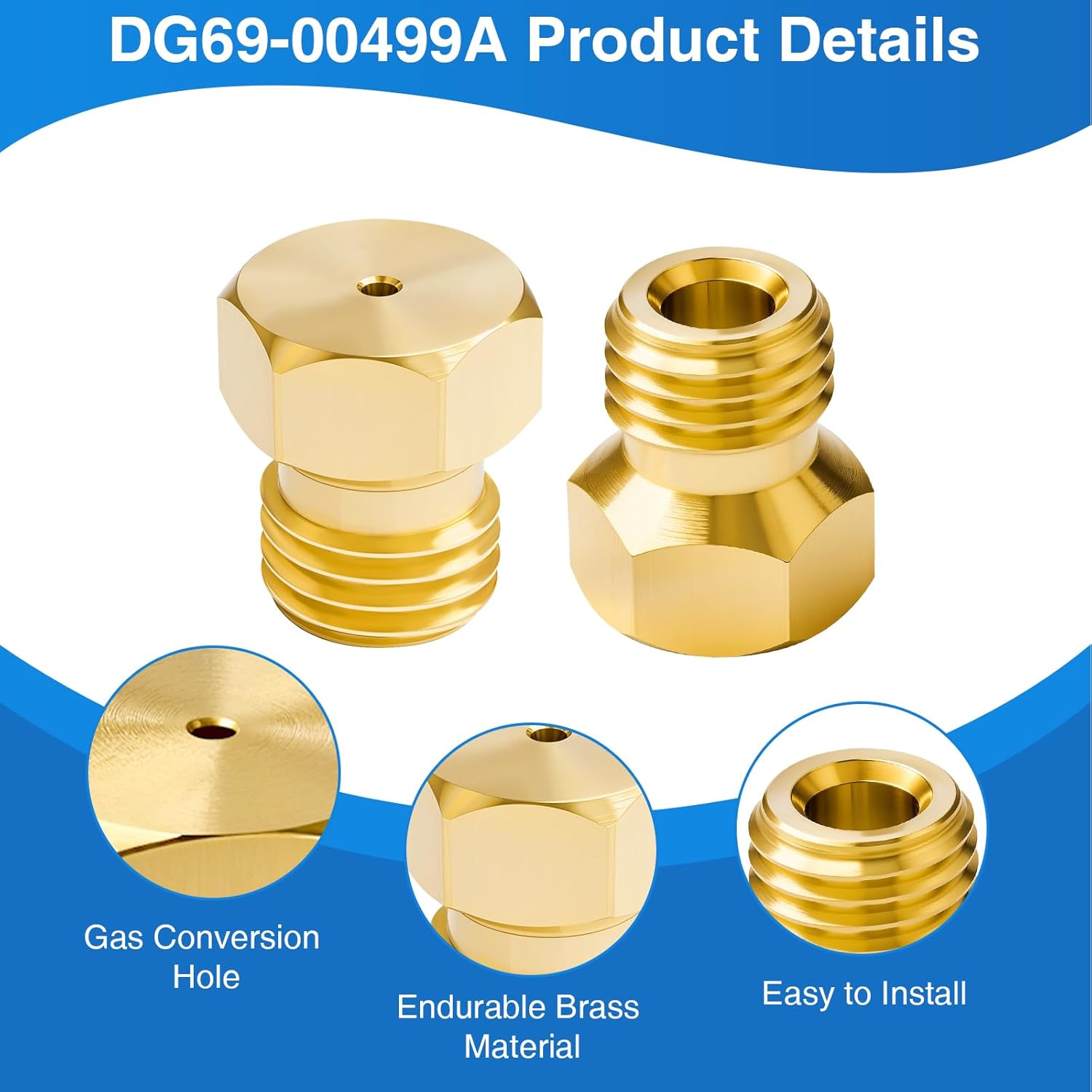 DG69-00499A Range LP Conversion Kit, Natural Gas Convert to Propane Gas for Samsung NX60T8711SS/AA NX60T8711ST/AA NX60T8711SG/AA