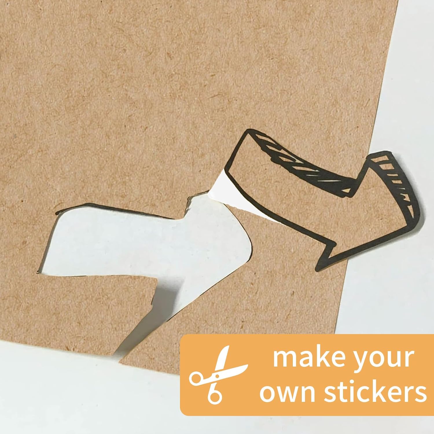 Kraft Sticker Paper Labels, 30 Sheets, Laser/Inkjet Printing - Letter Size (8.5 x 11) - Image 5