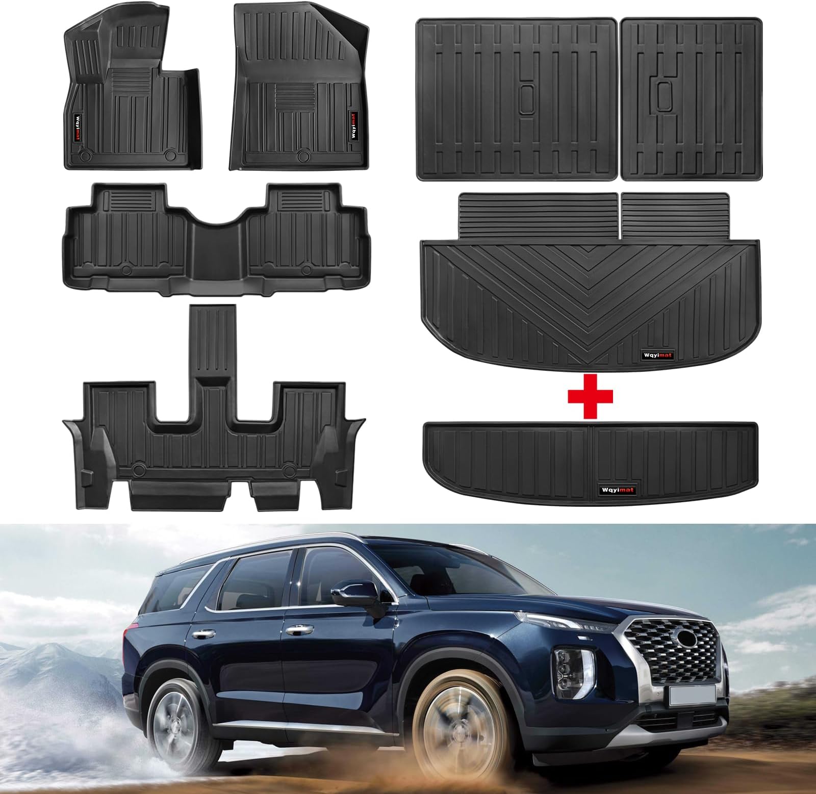 Amazon.com: Wqyimat Custom Fit 2020-2023 2024 Hyundai Palisade Floor ...