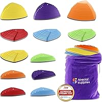 Special Supplies Kids Stepping Stones - Indoor Outdoor Balance Blocks for Coordination, Strength, Non-Slip Rubber Edges, Ages 3+