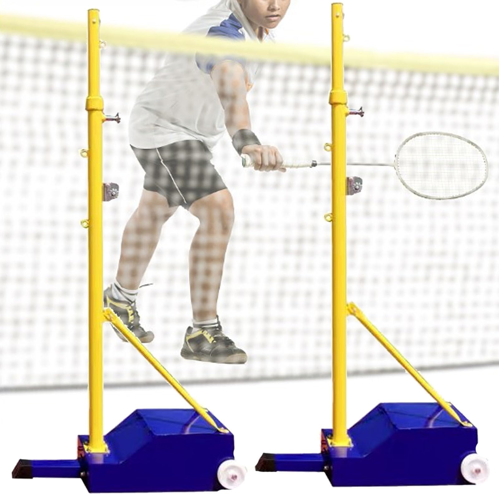 Set di Rete da pallavolo e Badminton,Supporto per Rete da Badminton per Esterni,per Giocare a Pickleball,pallavolo per Bambini