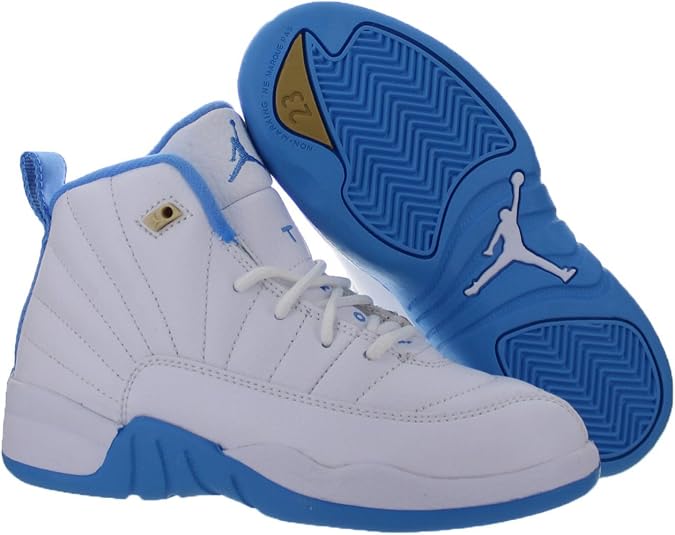 Air Jordan 12 XII Retro (PS) Blanco - Metálico Oro - University Azul US 3Y  : Jordan: Ropa, Zapatos y Joyería - Amazon.com