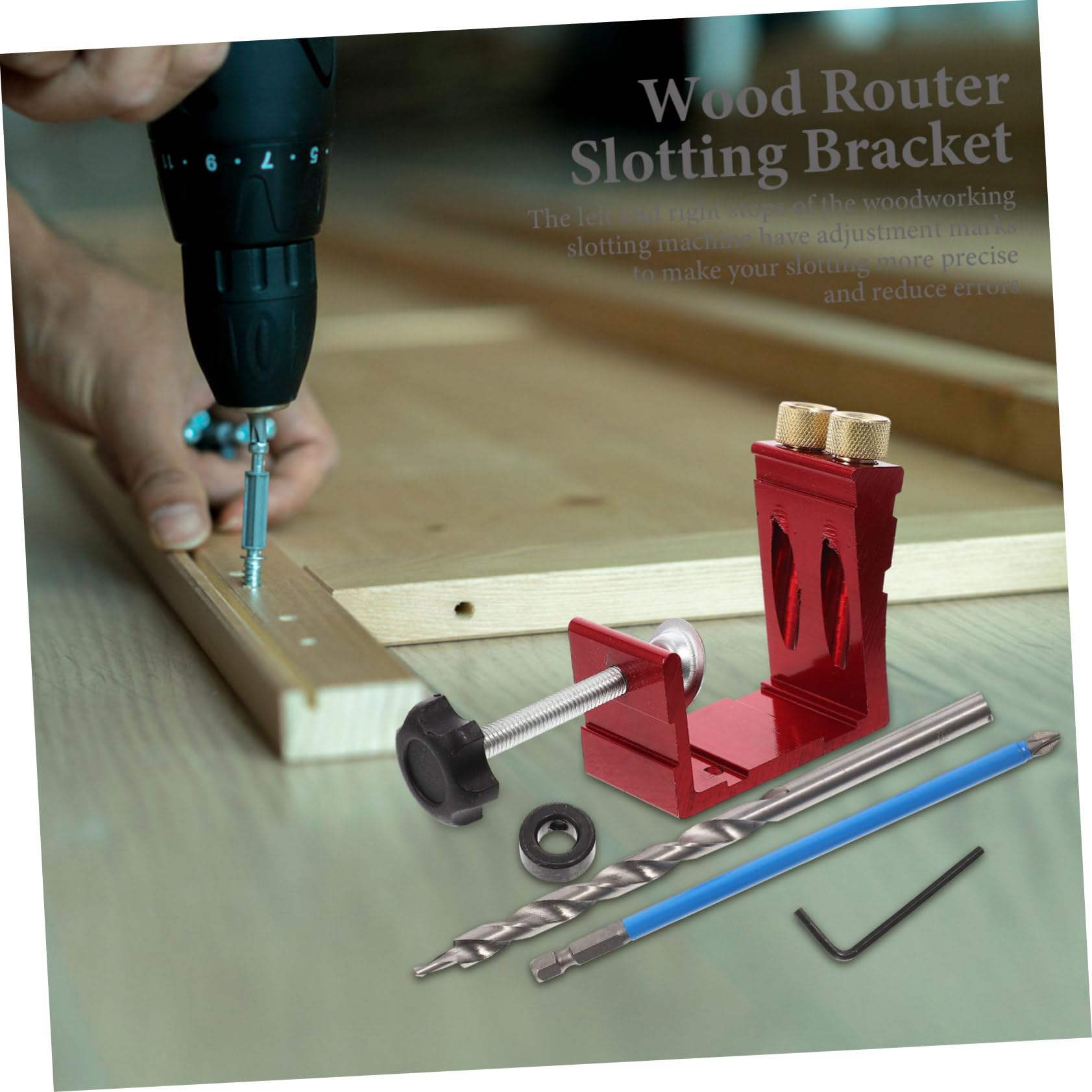 Artibetter Guida per Foratura Angolare 15° Manicotto Allungabile per Foratura Precisa su Legno, Kit Accessori per Utensili da Falegnameria