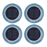 Hyuduo 4Pcs Solar Floating Lights for Pool LED Solar Pool Lights for Outdoor with 8 LEDS 4 Colors IP68 Light Sensor Swimming Pool Accessories Pool Decorations Pool Lighting