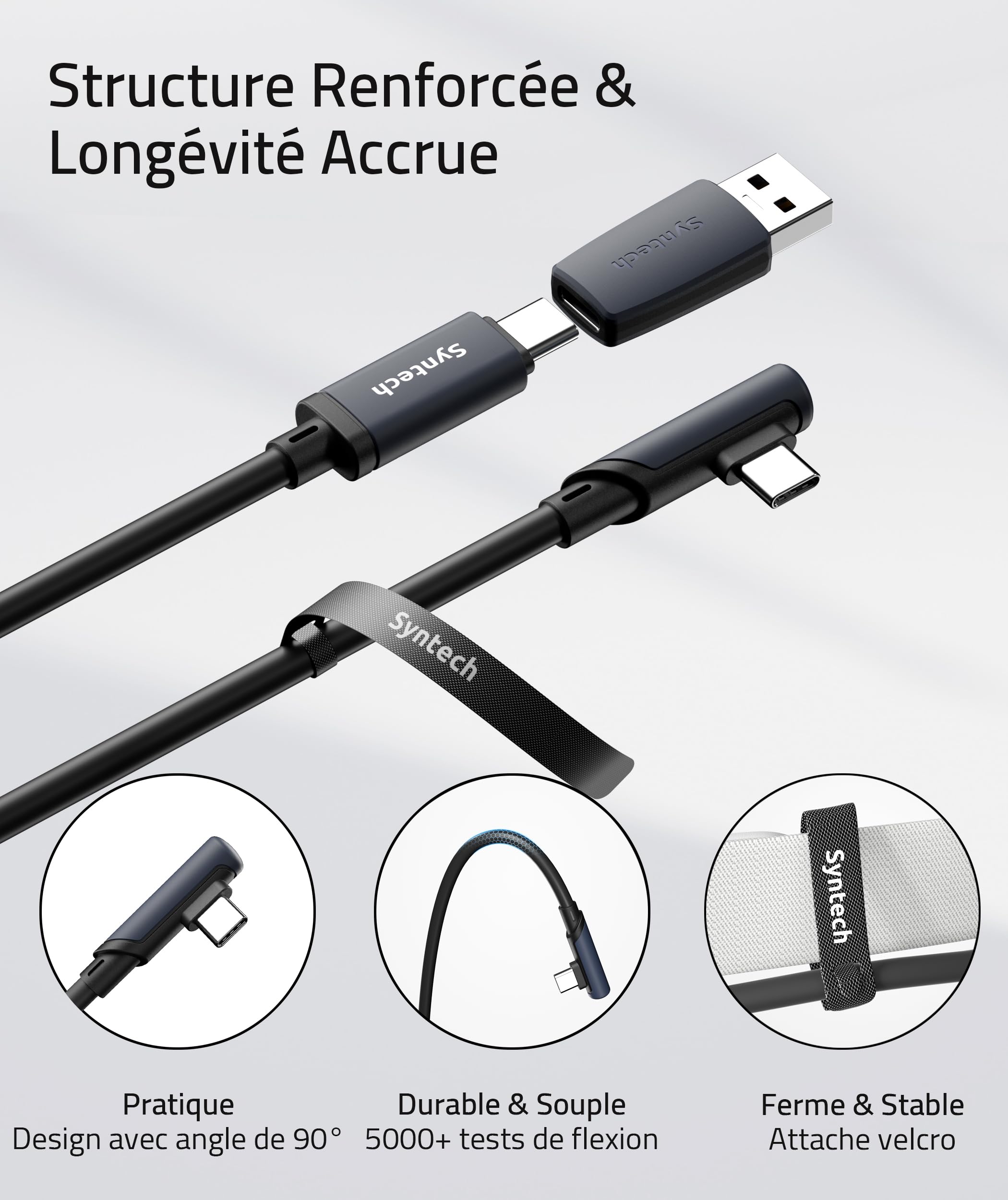 Syntech 5m/16FT Câble Link Compatible avec Oculus/Meta Quest