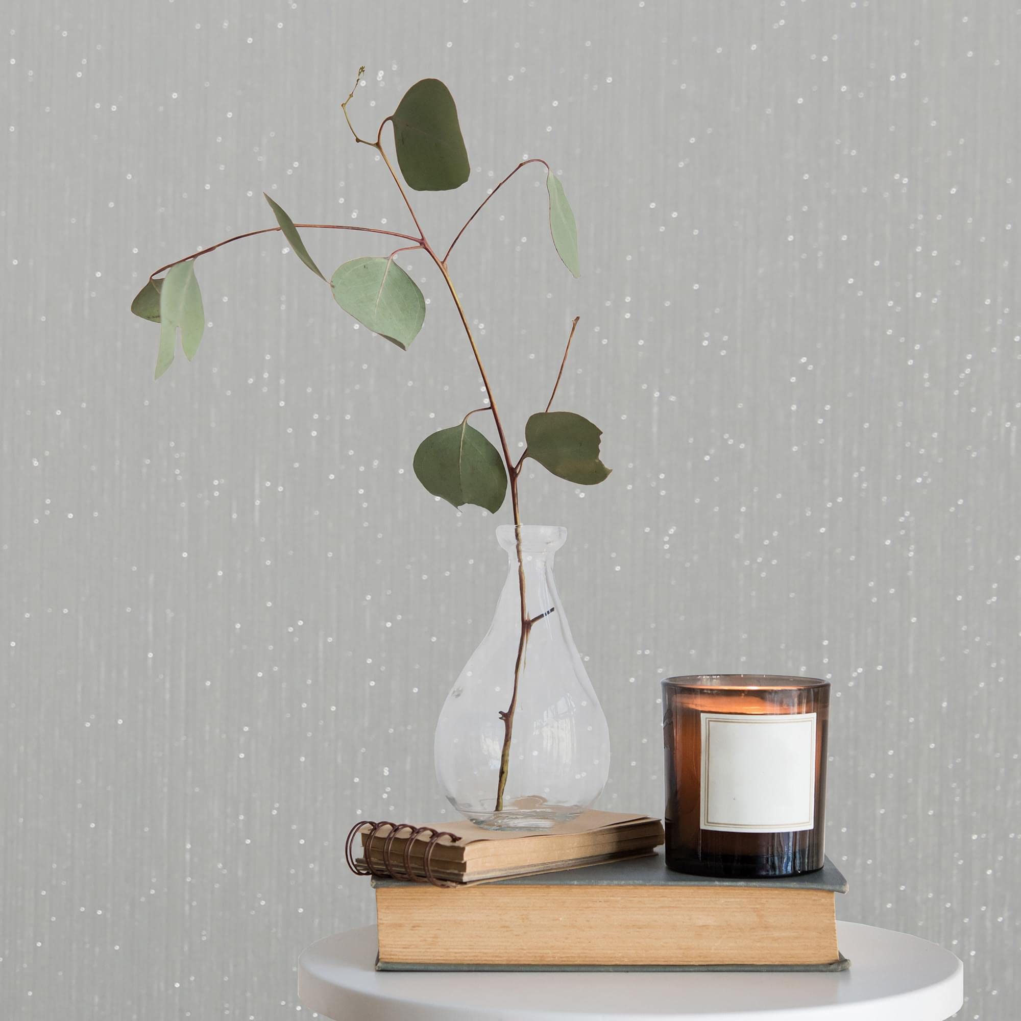 Glitter Stria Textured Plain Sage Wallpaper | Textured Plain Design | Sage Green Colour | Paste The Wall Application