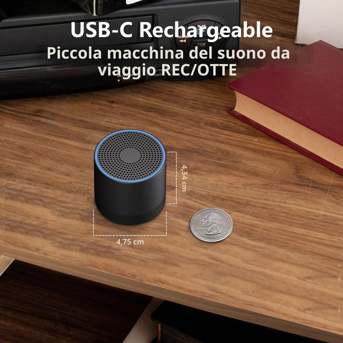 Sound Machine White Noise Machine 30 Suoni non looping 4 timer Volume regolabile Funzione di memoria Marrone Rumore Suoni Macchina per il bambino
