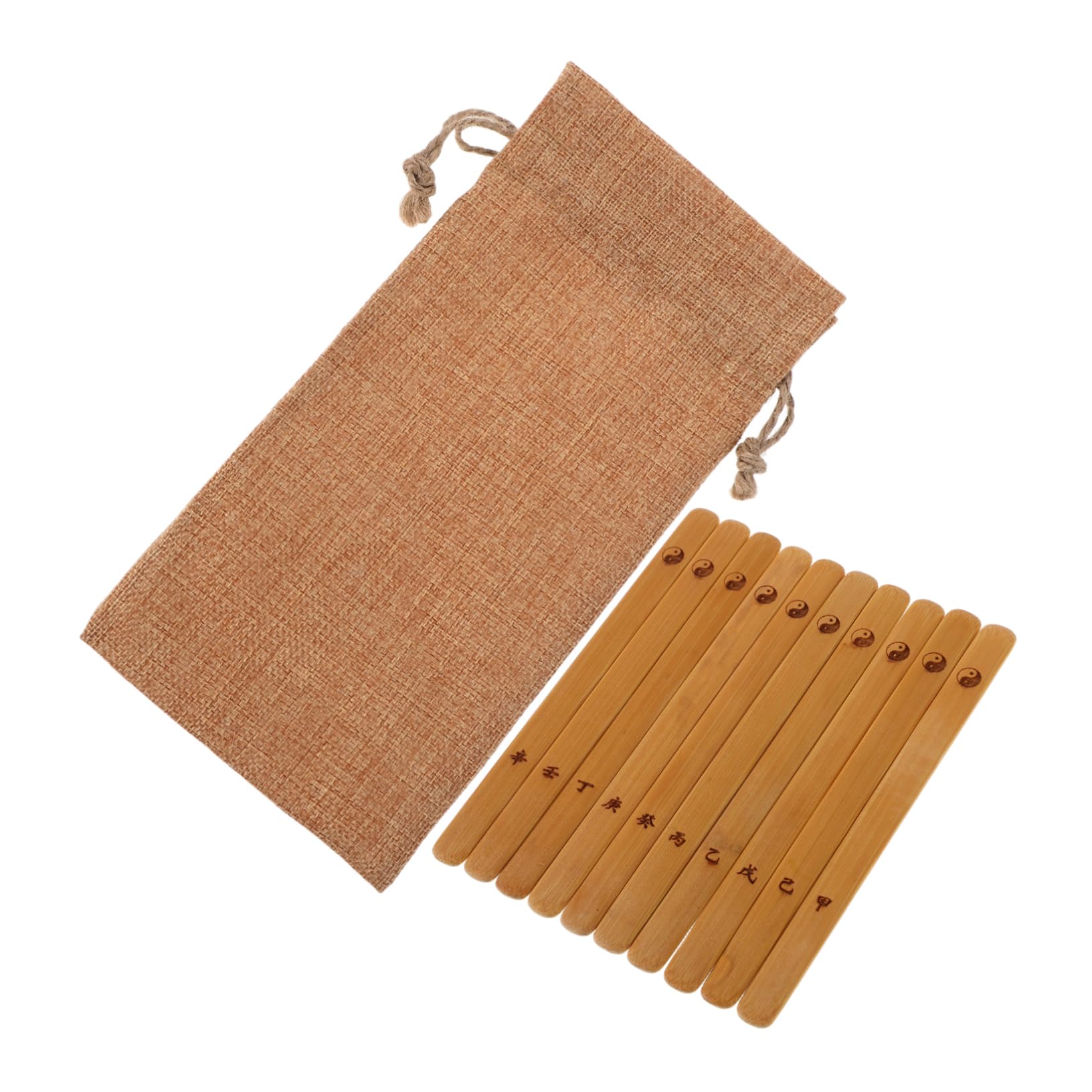 CIYODO Cultural Bamboo Sticks 10pcs Chinese Divination Sticks Fortune Telling Bamboo Rods Taoist Tool Decorative Feng Shui Accessories
