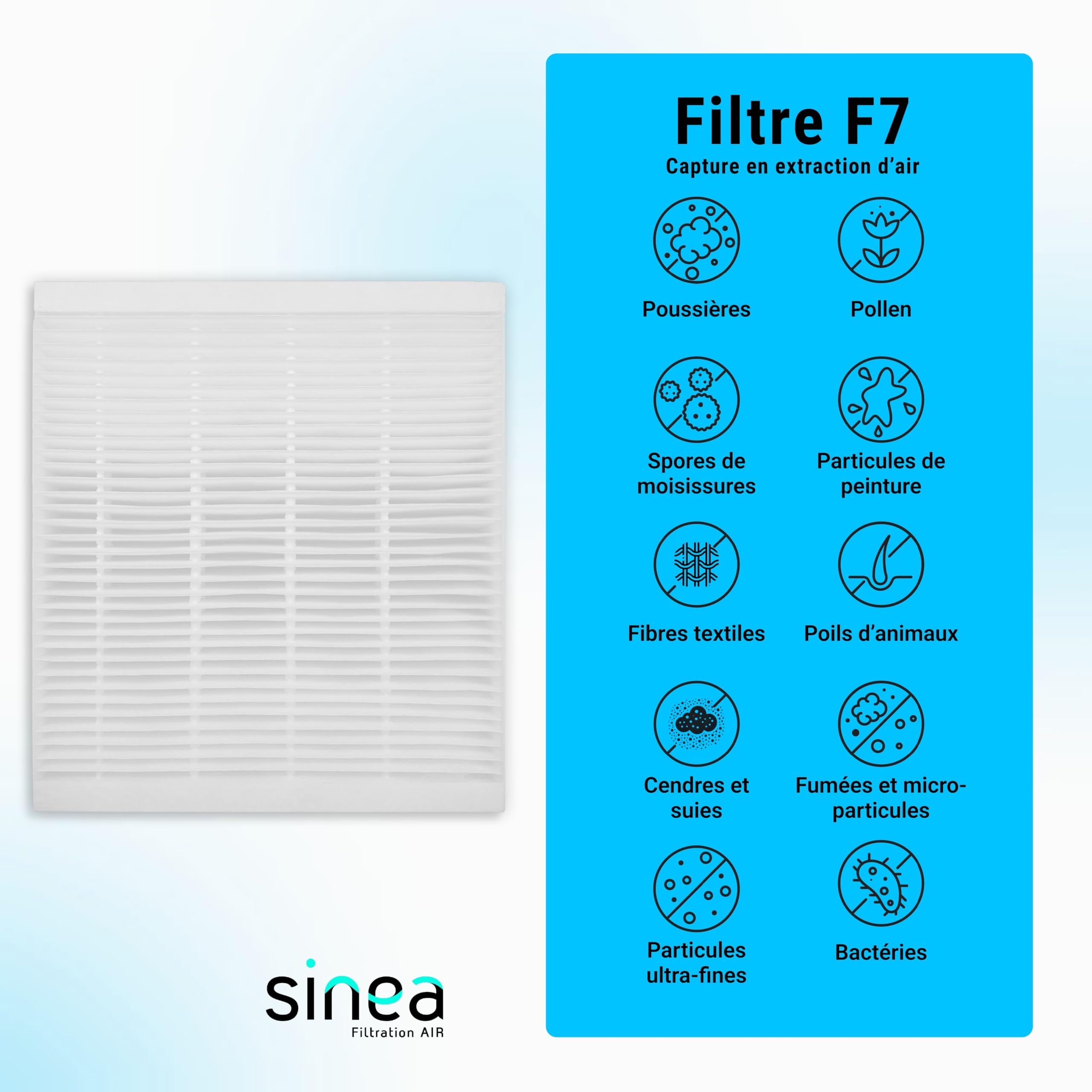 TOP FILTRE - Lot de 3 Filtres VMC Double Flux Compatibles Aldes Dee Fly Cube 300/370 – 2 Filtres G4 & 1 Filtre F7 – Filtration Haute Performance