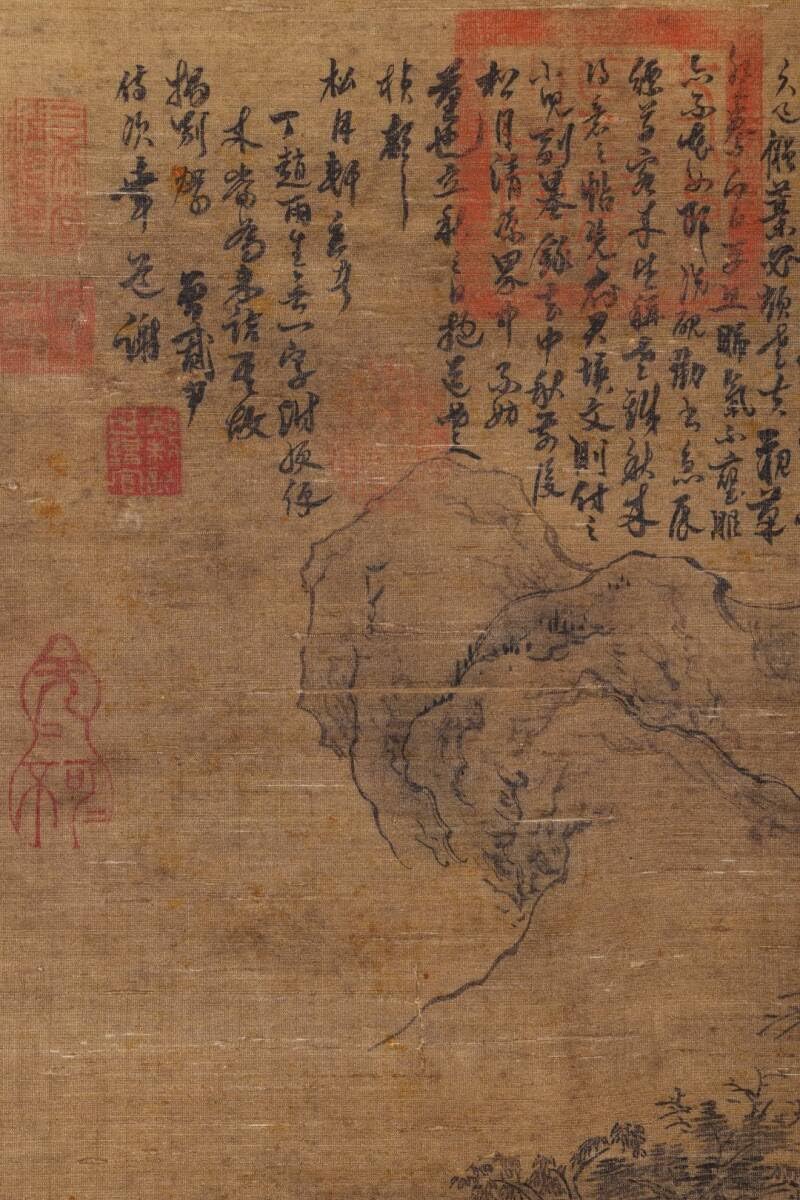 南宋時代古掛け軸「範曽作絵　肉筆保証中国古美術 AK2150A12-3 骨董掛け軸】人物図 中国時代 忠義千秋 肉筆保證 掛け AK971A12