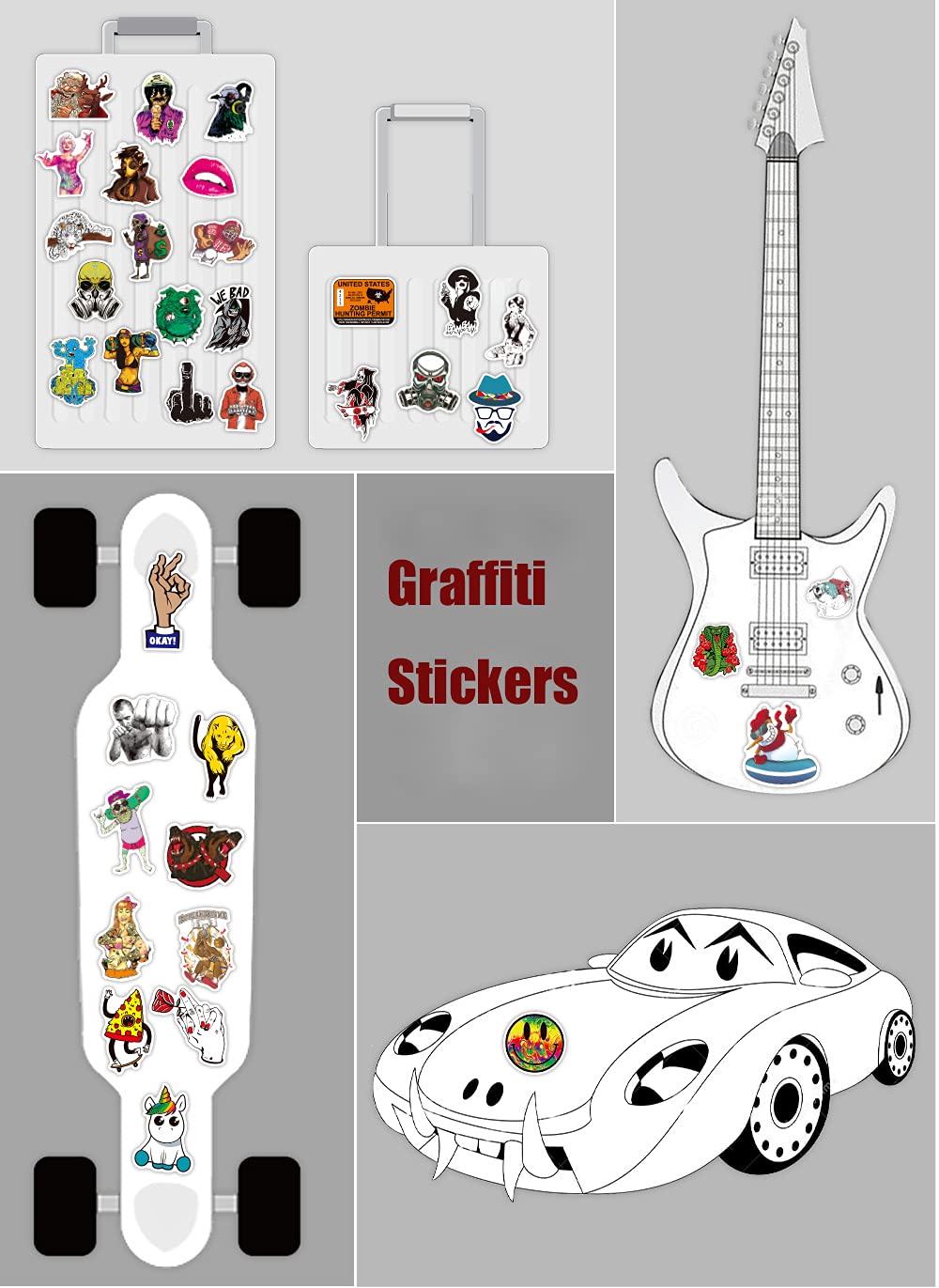 Set 100 Stickers Pasqua Per Bambini - Adesivi Impermeabili Graffiti Per Skate, Laptop E Tazze - Foto 3