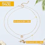 2pcs Shell Necklaces, Shiny Charming Beach Jewelry for Women Adjustable Multi-Layer Seashell Necklace with Pearls Match All Outfits Boho Summer Necklaces for Birthday Wedding Party Engagement